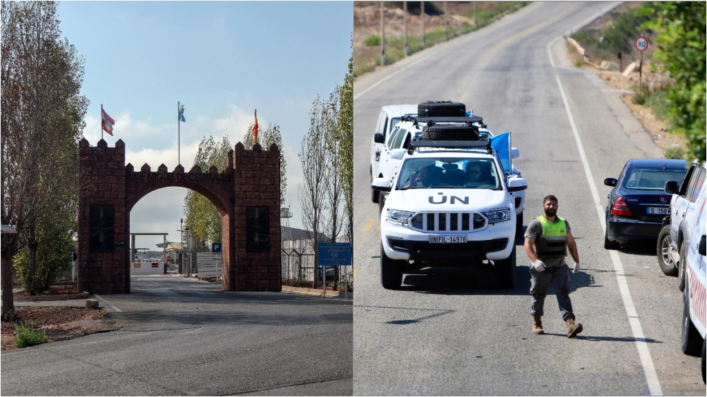 Una base Unifil e un militare in due foto d'archivio (foto Ansa)