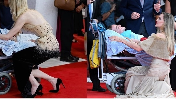 Angelina Jolie e Nicole Kidman salutano Pasquale Esposito alla Mostra di Venezia