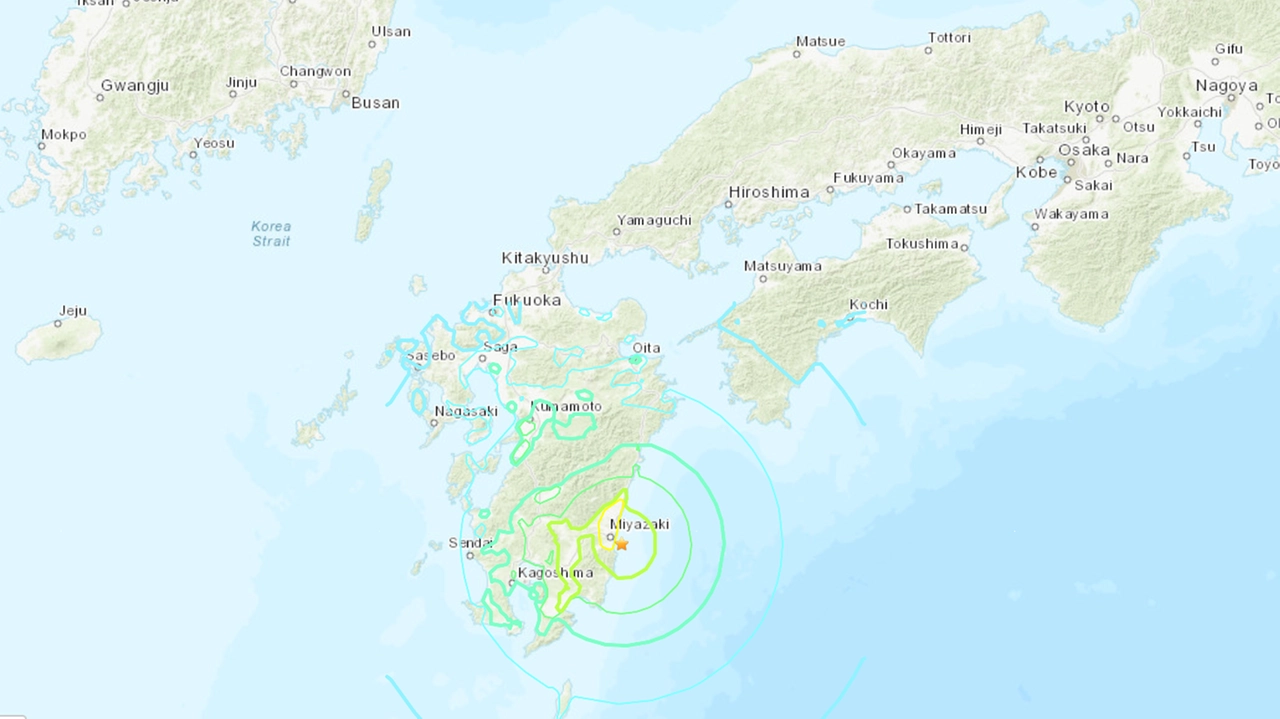 Terremoto in Giappone, la mappa dell'Usgs