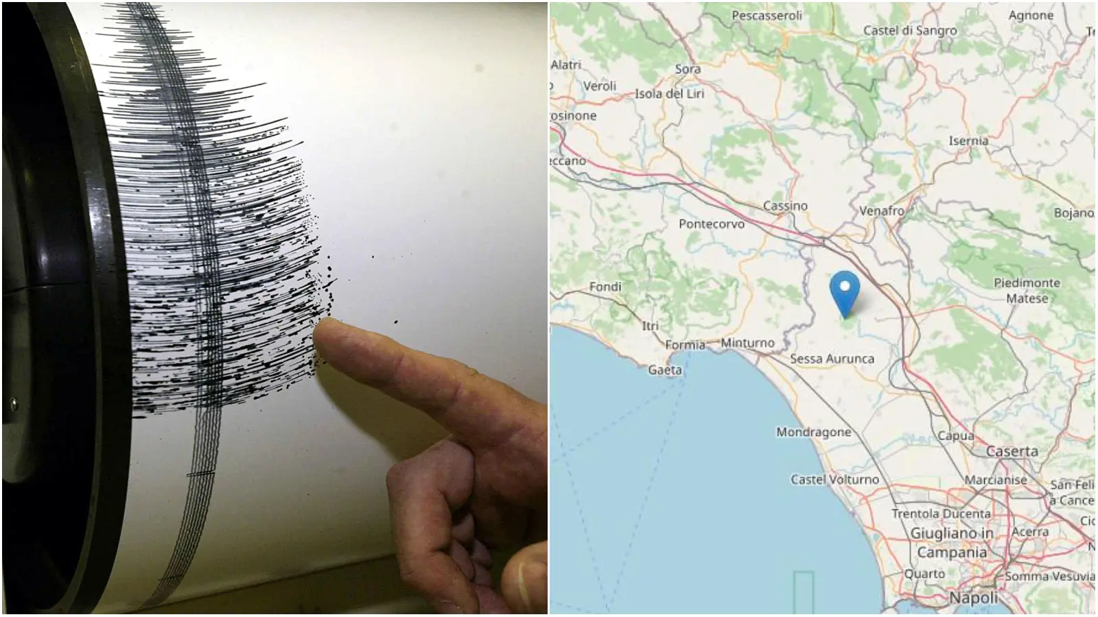 Terremoto a Caserta: scossa di 3.6 a Roccamonfina