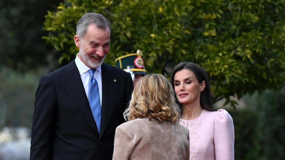 Re Felipe VI e la regina Letizia visitano Senato e Camera in Italia