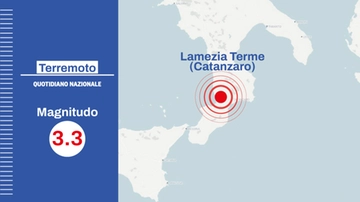 Terremoto in Calabria oggi: scossa di magnitudo 3.3 avvertita a Lamezia Terme (Catanzaro)