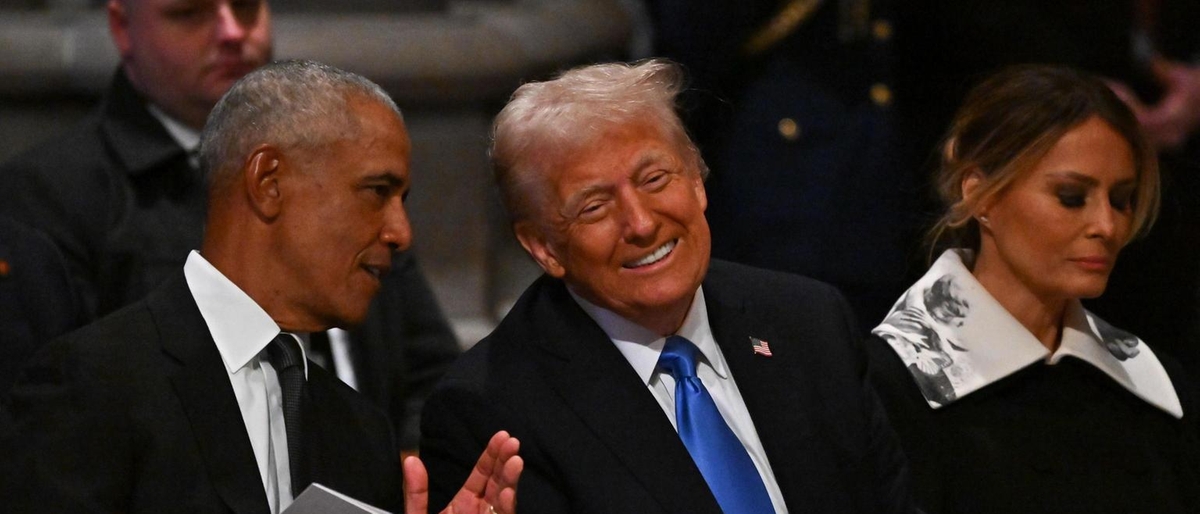 Trump, con Obama conversazioni 'pazze' al funerale di Carter