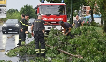 Nubrifragio oggi a Torino: tetto di una scuola scoperchiato e alberi caduti, i video