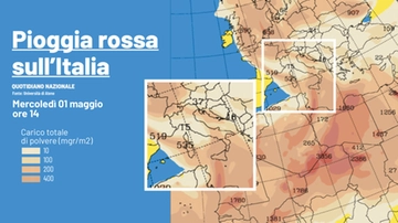 Pioggia rossa sull’Italia, le previsioni: quando e dove potrebbe cadere