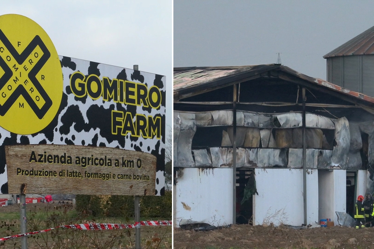 L'incendio dell'azienda agricola Gomiero