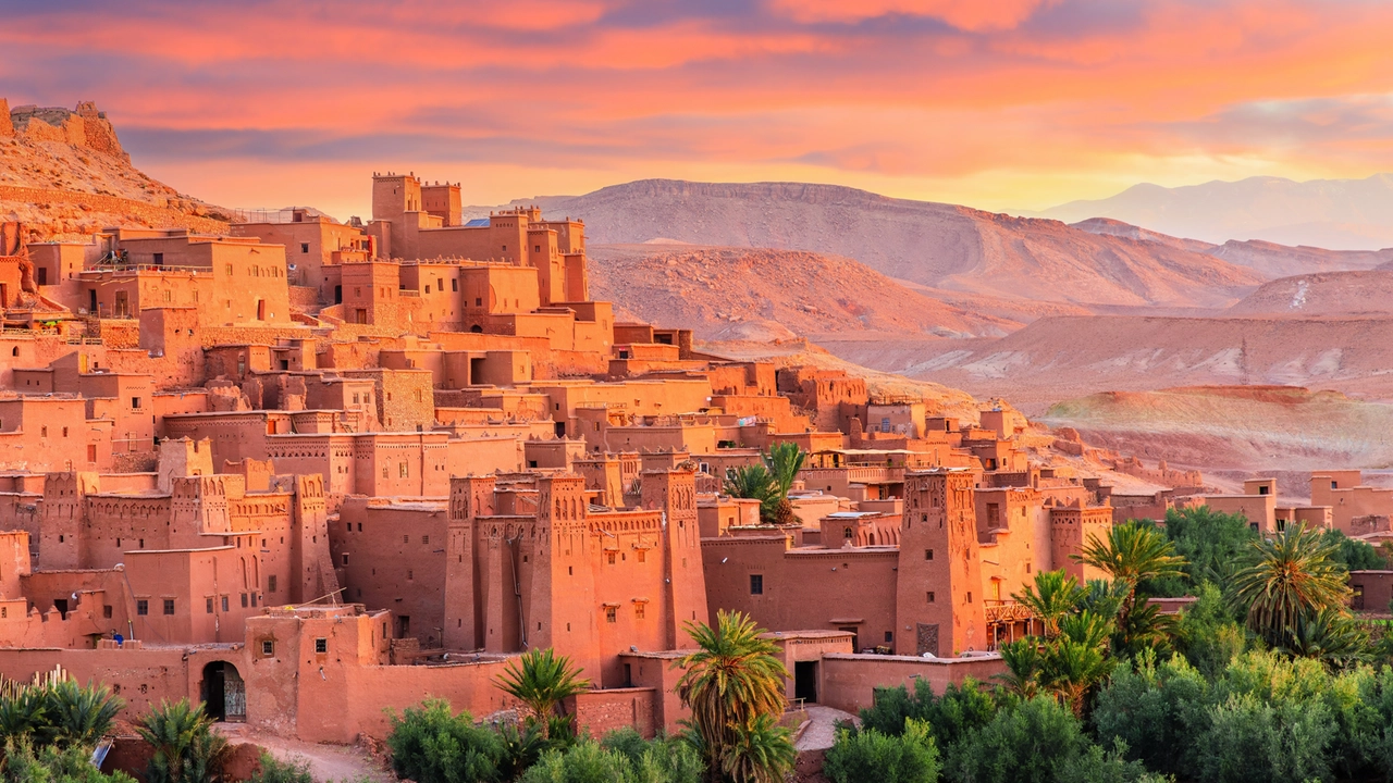 Villaggio fortificato nella provincia di Ouarzazate. Esempio emblematico dell'architettura del sud del Marocco