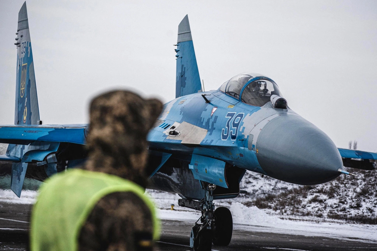 Un caccia Sukhoi Su-27 ucraino