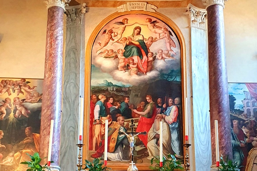 La pala d'altare del Vasari nella Chiesa di Sant'Agostino