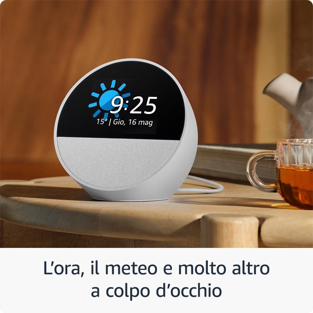 Musica, notizie e domotica in un solo dispositivo: Amazon Echo Spot, ora scontata del 21% per un periodo limitato