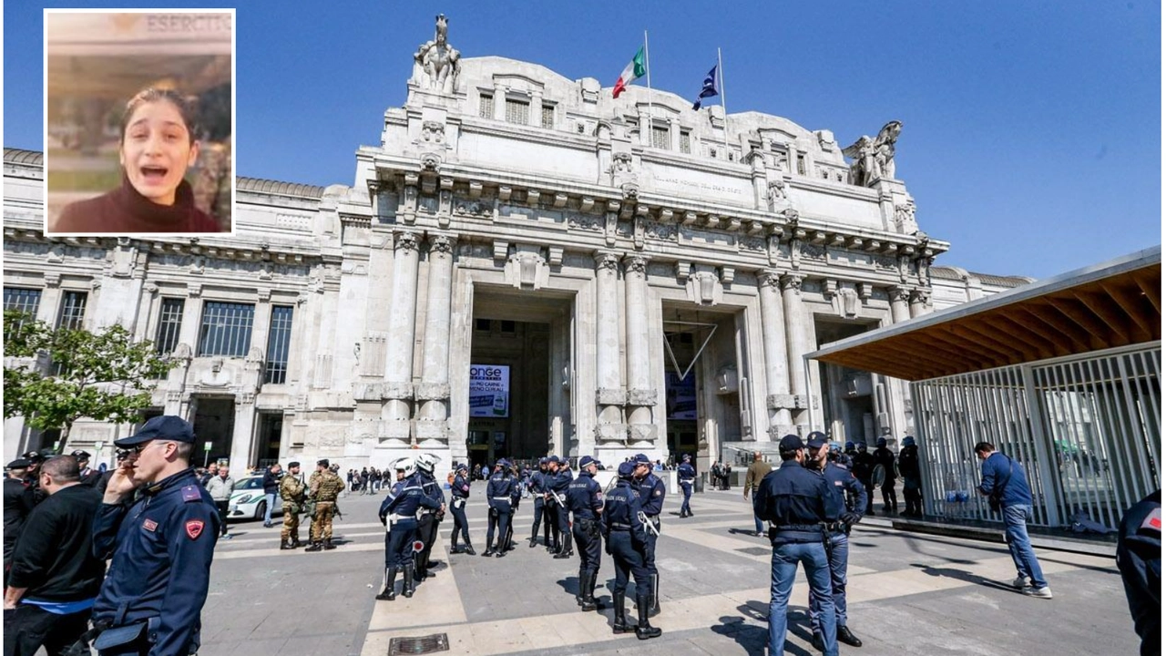 I controlli della polizia in piazza Duca d'Aosta in zona Stazione Centrale a Milano e, nel riquadro, l'arrestata Jennifer Sujlic