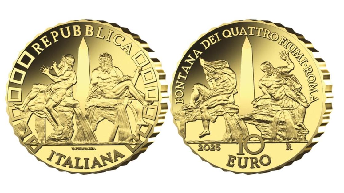 Fontana dei Quattro Fiumi: la nuova micro-moneta della Collezione Numismatica 2025