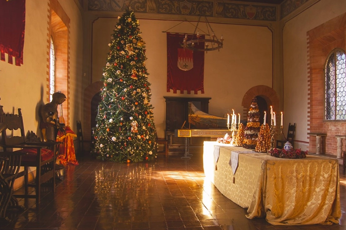 Il Castello di Gropparello agghindato per le visite guidate di Natale