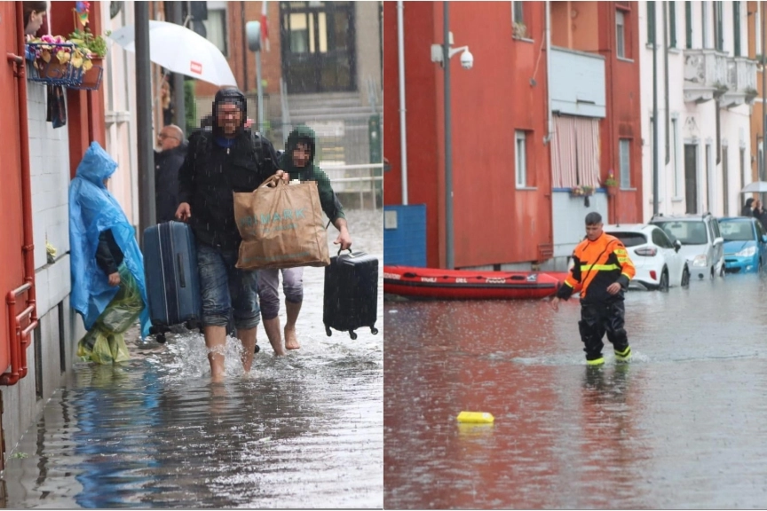 Maltempo a Milano: Lambro allagata quartiere Pontelambro