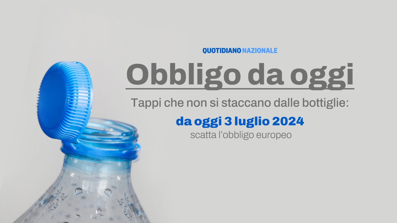 Tappi che non si staccano dalle bottiglie: oggi 3 luglio 2024 scatta l'obbligo in tutta Europa