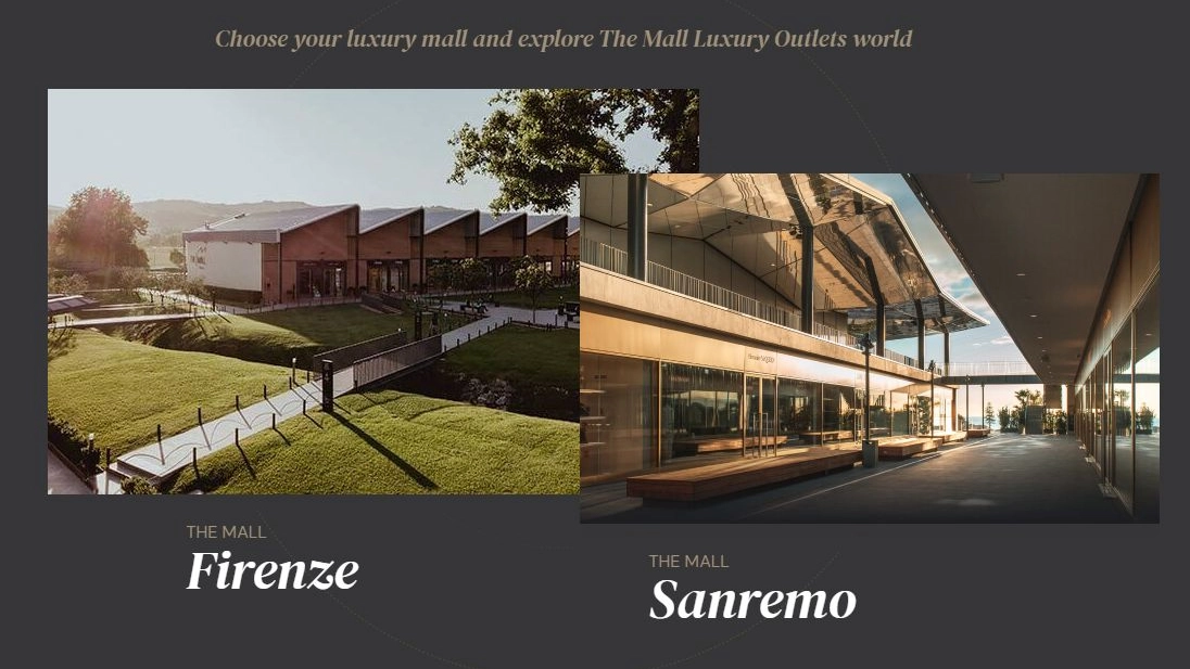 The Mall Luxury Outlets e le sue due sedi, a Leccio vicino Firenze, e a Sanremo