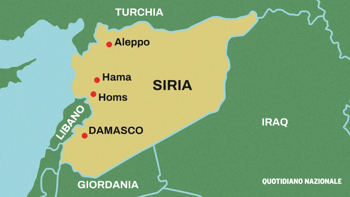 Siria, la mappa con le principali città