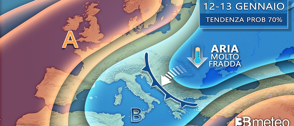 Aria gelida sta per piombare sull'Italia: città sottozero e neve a quote bassissime