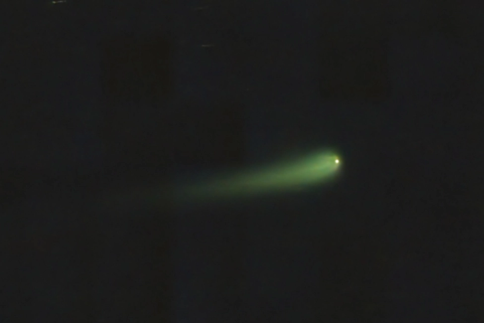 Una cometa ripresa nel suo momento di massima luminosità