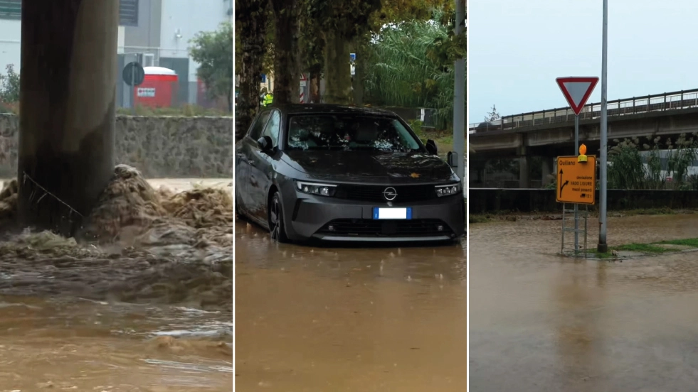 Gli allagamenti in provincia di Savona (immagini Localteam)