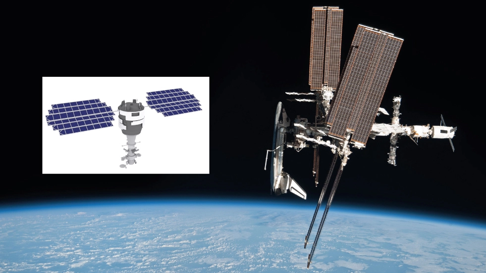 Il satellite e la Iss