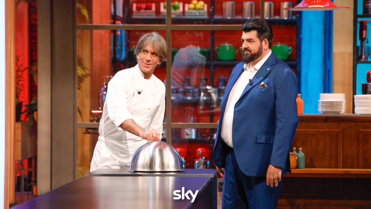 Lo chef Davide Oldani ospite della puntata di Masterchef 14 di giovedì 9 gennaio 2025