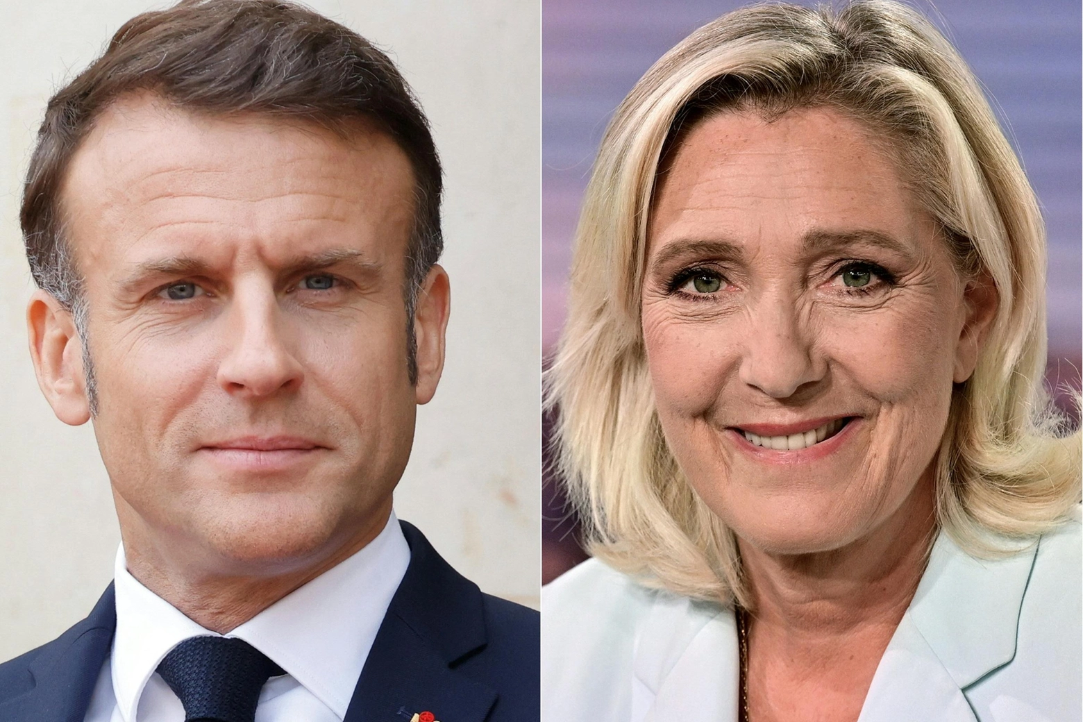 Emmanuel Macron e Marine Le Pen