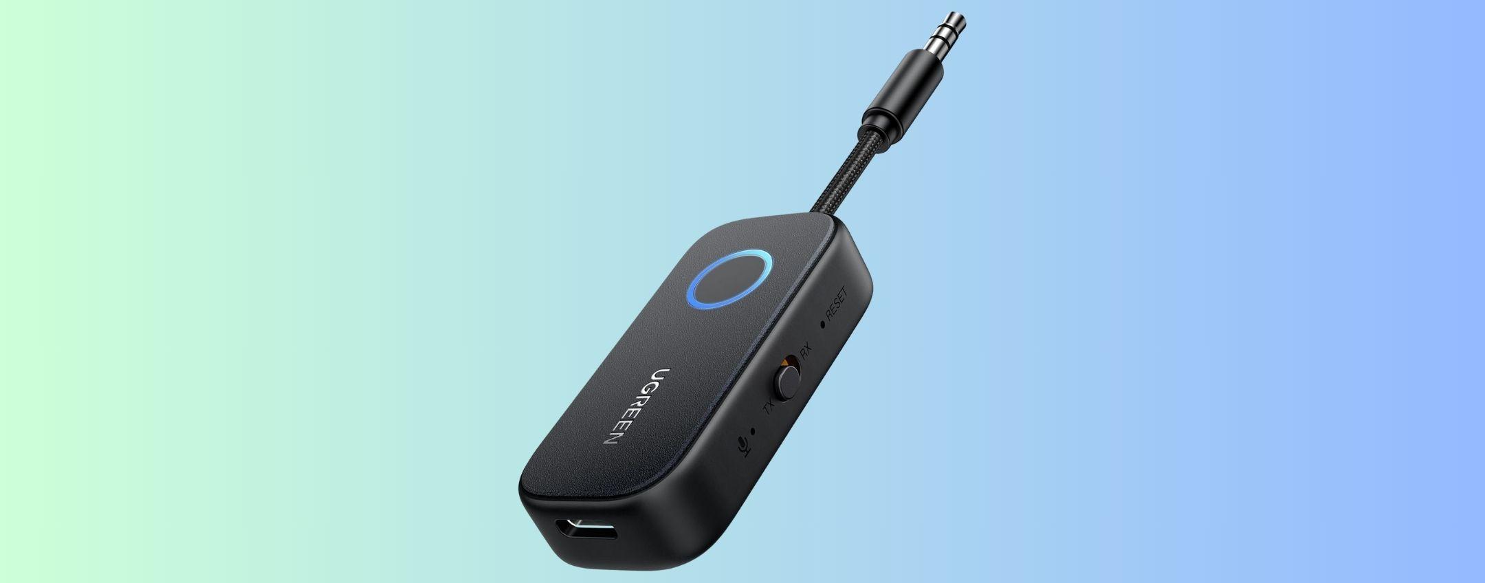 Adattatore bluetooth 5.2 in offerta: riceve e trasmette, anche in auto