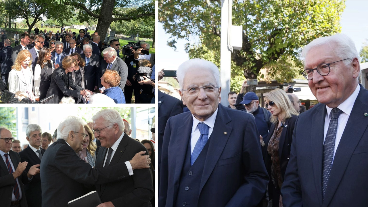 I presidenti di Italia e Germania a Montesole in occasione dell'80esimo anniversario dell'eccidio nazista. Walter Steinmeier ha chiesto perdono a nome del suo Paese, Sergio Mattarella: mai più