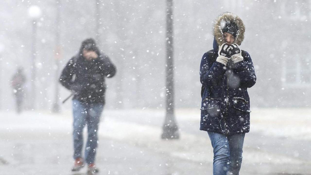 Le neve potrebbe scendere in forma di fiocchi grandi e pesanti (Ansa)