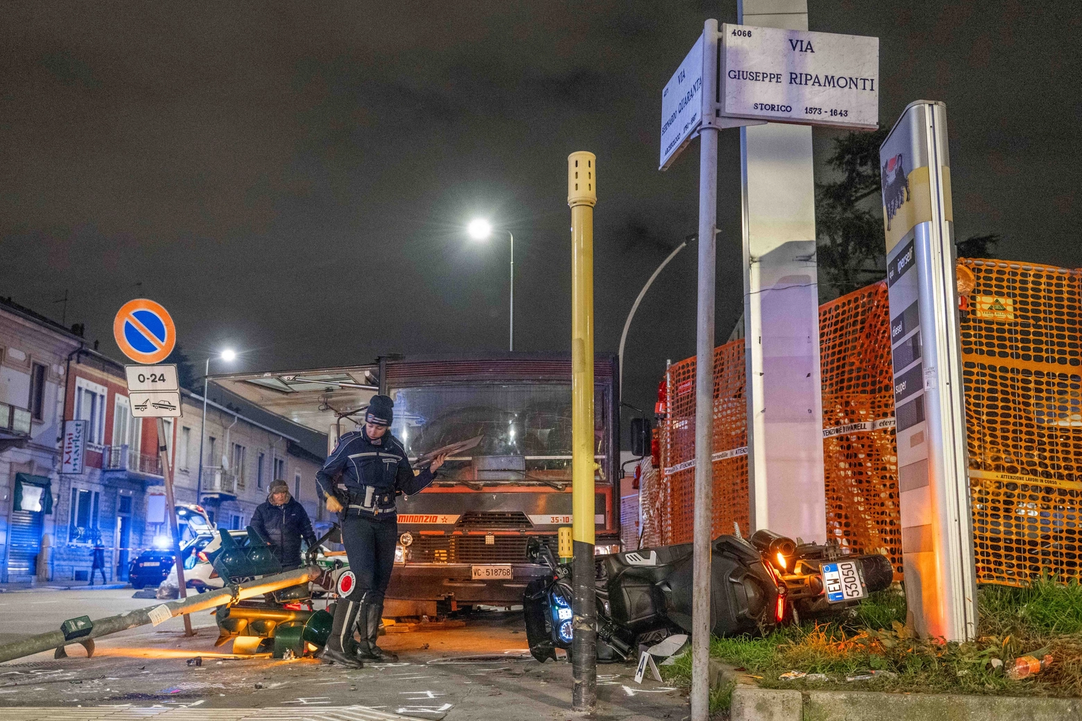 Incidente moto via Ripamonti angolo Via Bernardo Quaranta