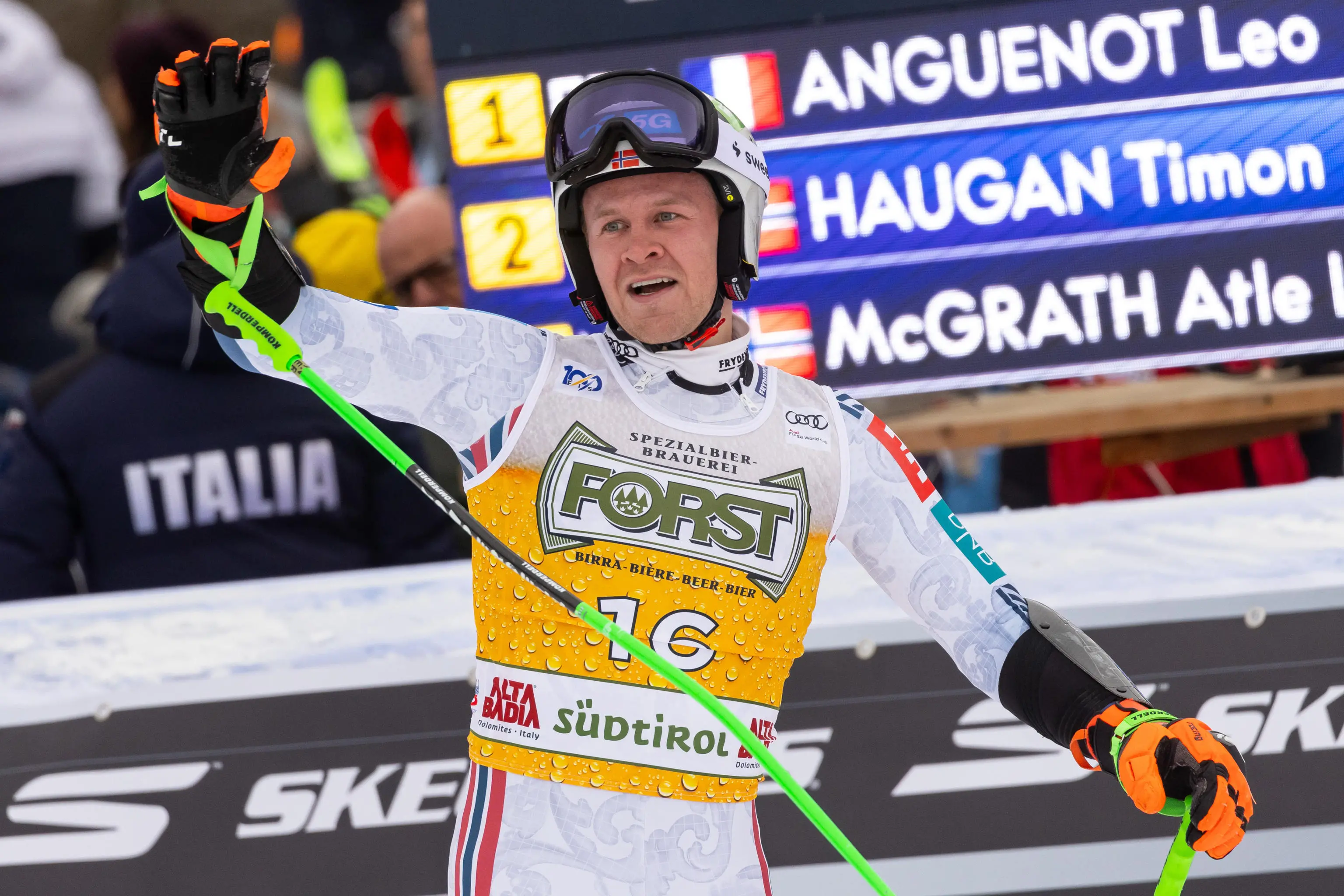 Slalom Alta Badia oggi: vince Haugan, secondo Meillard. Male gli italiani