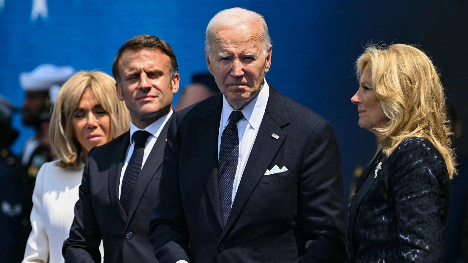 Biden con Macron alla commemorazione dello sbarco in Normandia" (Ansa)