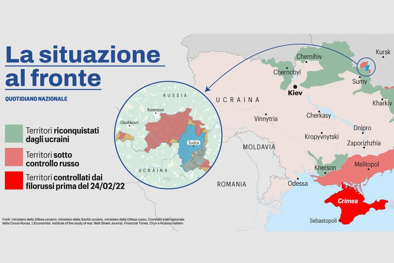 Mappa dell'Ucraina, la situazione al fronte