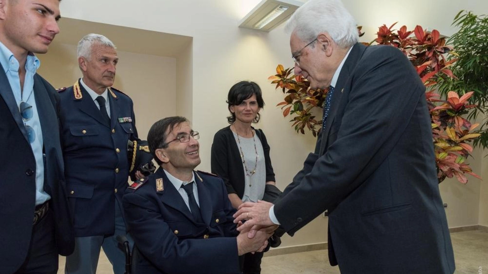 Nicola Barbato con il presidente della Repubblica, Sergio Mattarella