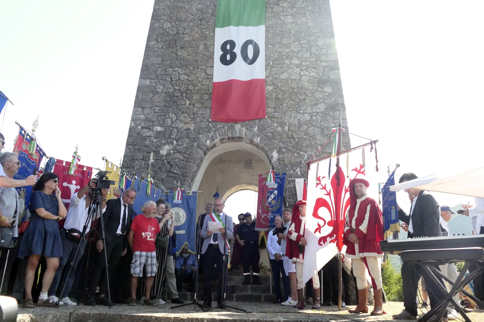 La cerimonia di commemorazione della strage nazifascita di Stazzema