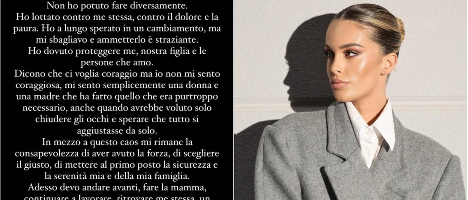 La modella 23enne, dopo mesi di inferno tra minacce e pedinamenti, ha pubblicato poche righe sui social per commentare l’arresto per stalking del suo ex compagno e padre della sua bambina