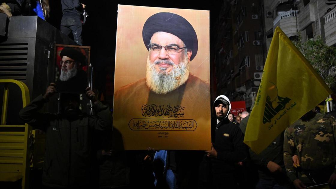 Funerali di Hassan Nasrallah a Beirut il 23 febbraio dopo attacco israeliano