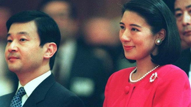 Il principe Naruhito con la moglie principessa Masako