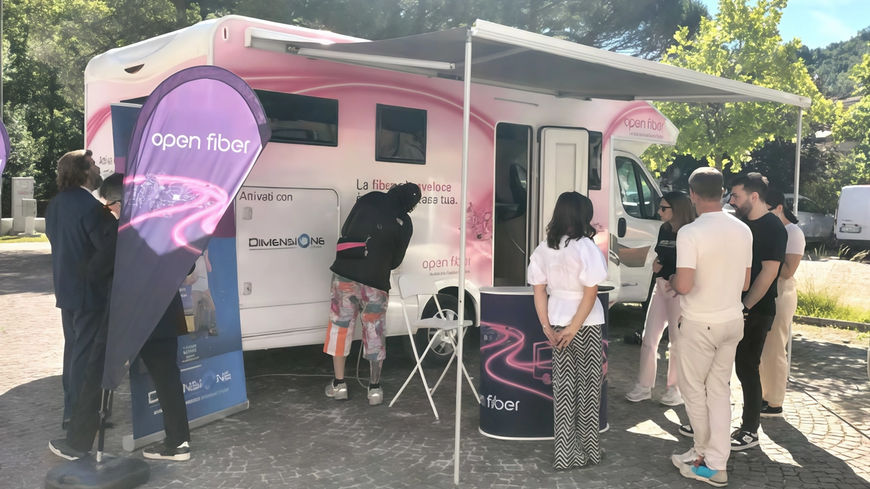 Il camper utilizzato nell’Open Fiber Tour