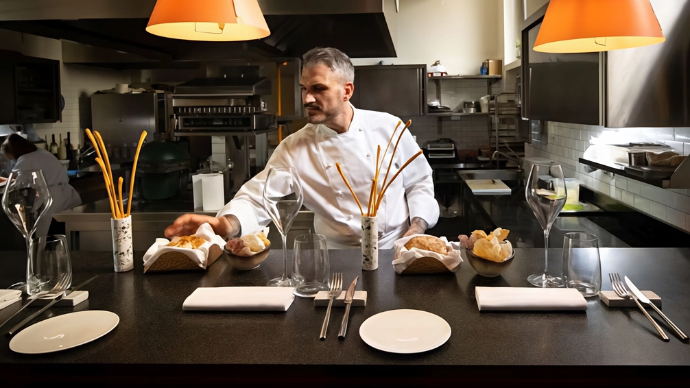 Roberto Di Pinto prepara lo ’Chef table’, il tavolo che affaccia sulla cucina Si può prenotare e cenare guardando lo chef e la sua brigata al lavoro