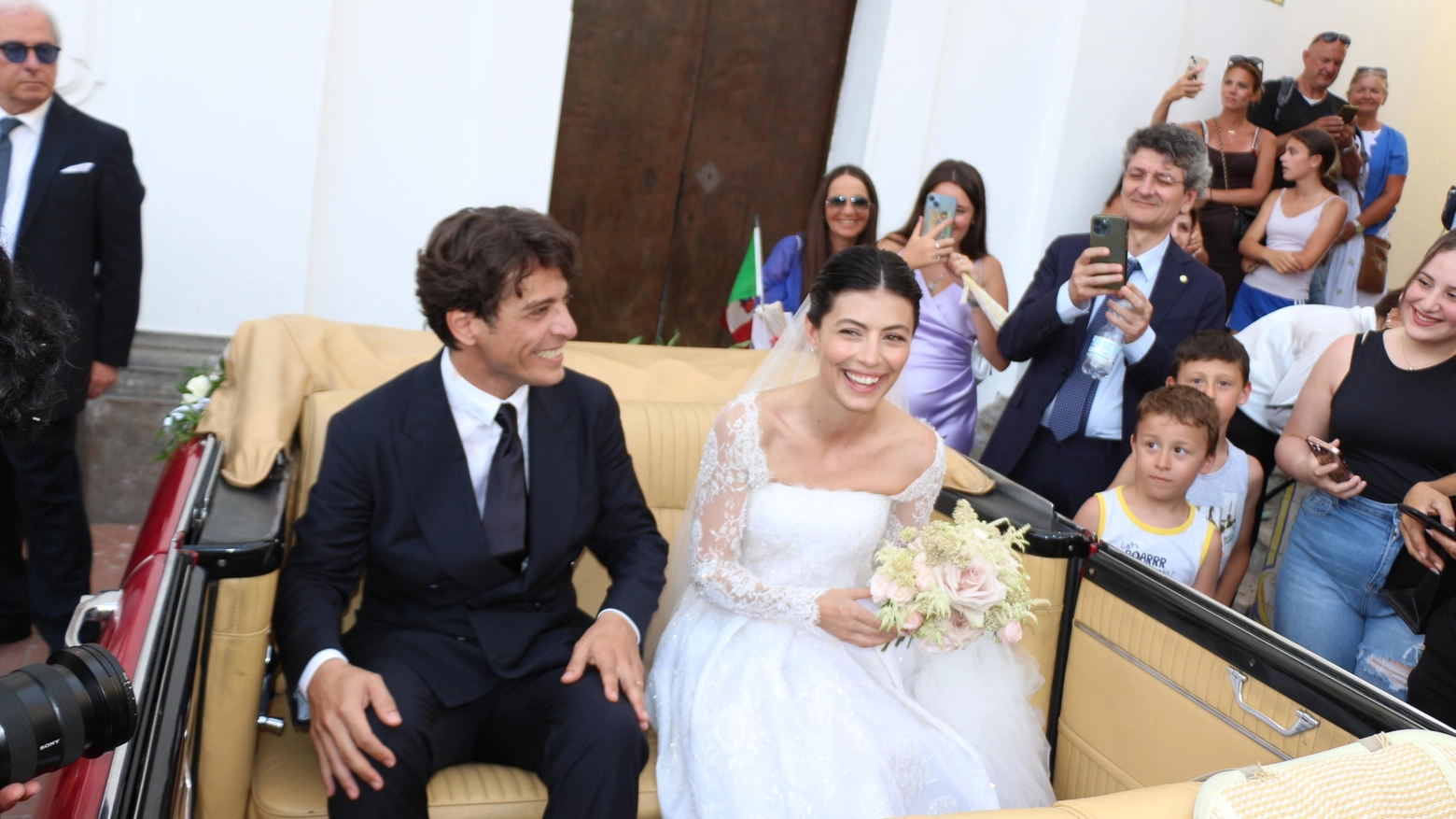 Alessandra Mastronardi al matrimonio con Gianpaolo Sannino (Ansa)