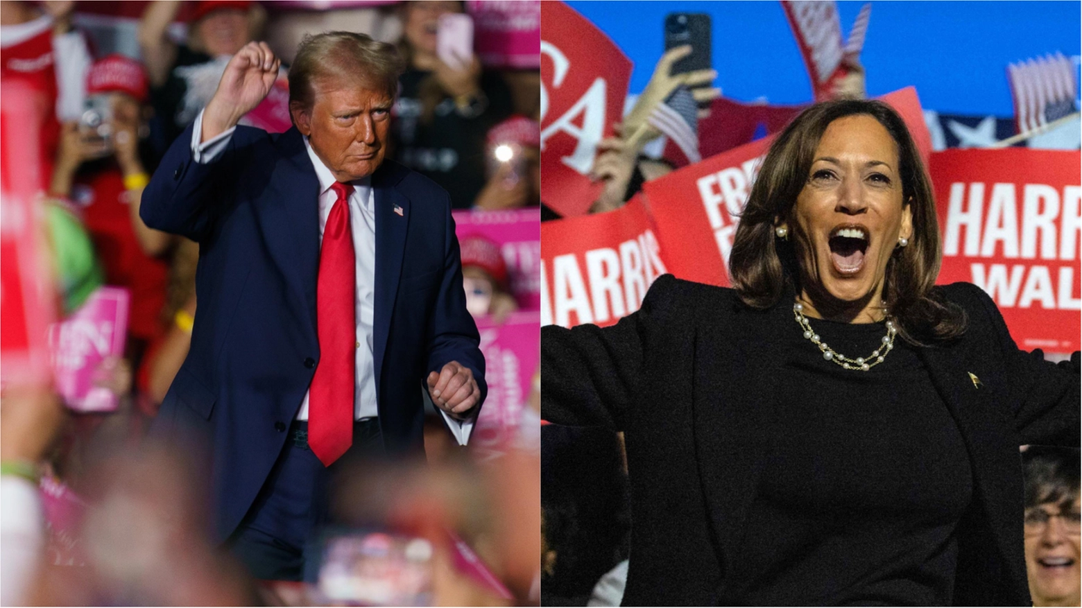 Trump e Harris: parità di voti in New Hampshire