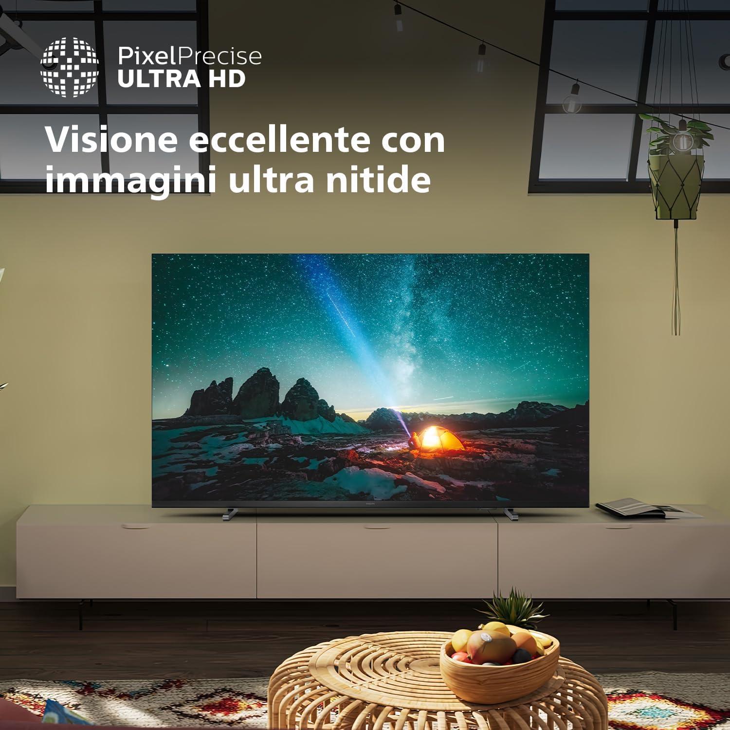 Cerchi un televisore smart 4K? Questo modello da 50” di Philips è compatibile con Alexa e Google, ed è in OFFERTA