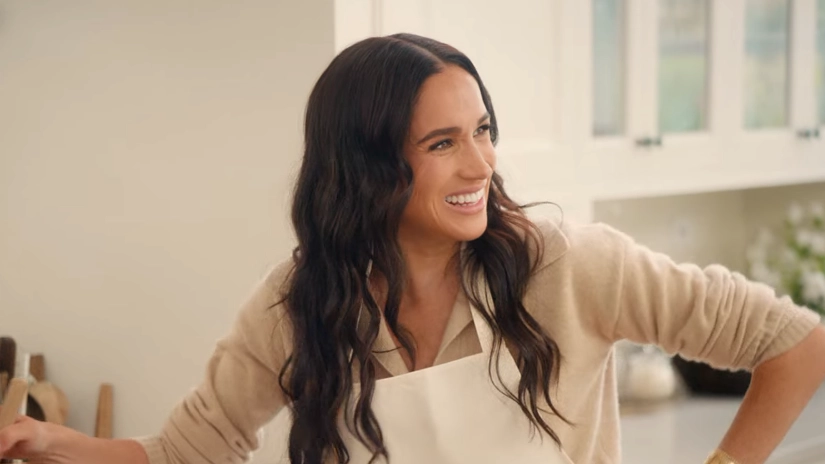 Meghan Markle in un fermo immagine della serie Netflix 'With Love, Meghan'