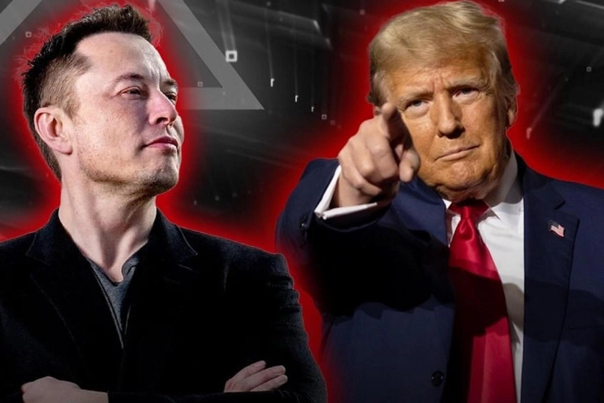 Elon Musk e Donald Trump nella card della diretta su X