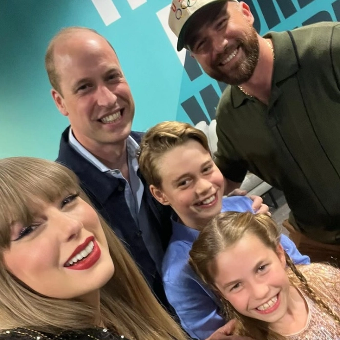 Il selfie di Taylor Swift con il principe William e i figli George e Charlotte (Instagram)
