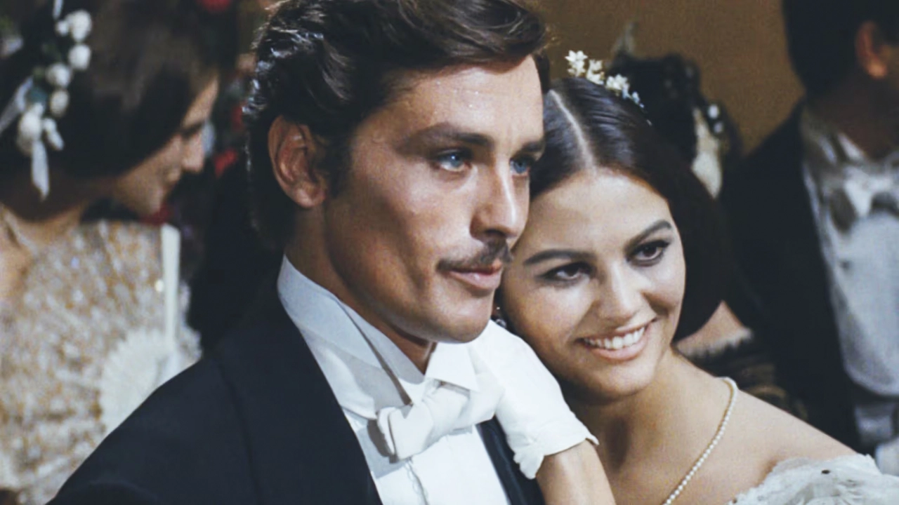 Alain Delon e Claudia Cardinale nel film di Luchino Visconti Il Gattopardo