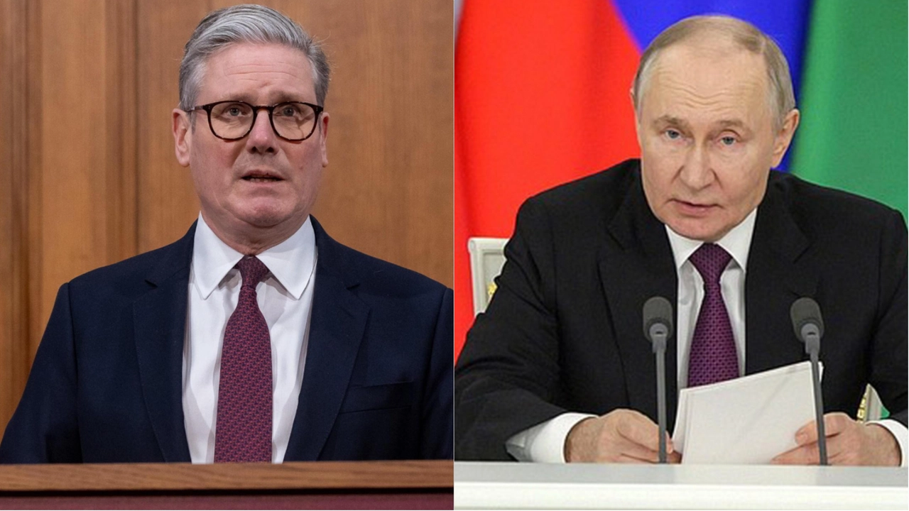 Keir Starmer e Vlamidir Putin (Ansa)