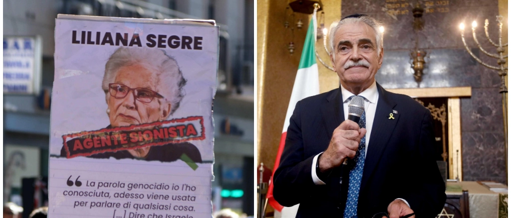 Il presidente Walker Meghnagi commenta così la manifestazione pro Palestina di sabato dove sono apparsi manifesti contro la senatrice a vita definita “agente sionista”